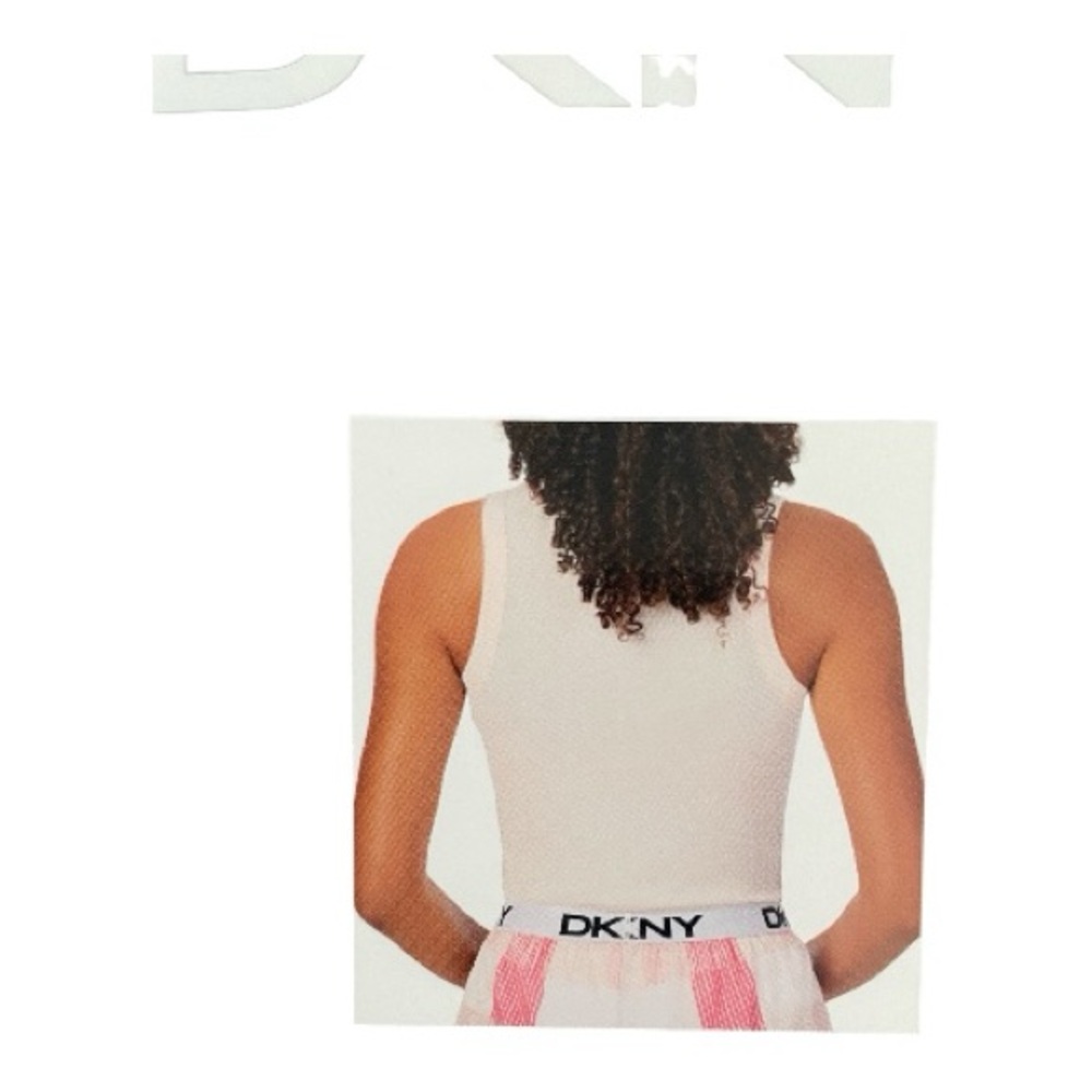 DKNY Pink and White Tank & Short Set - Picture 6 of 6